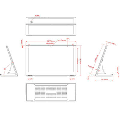 17 polegadas Octa-Core 1.5GHz Android Tablet PC com 10-Point Capacitive Touch e 1920x1080 Resolução