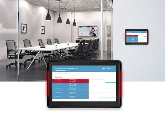 Tablet Android 8.1 IPS de 10,1 polegadas para Sala de Reuniões com Funcionalidade POE e Barra de Luz LED