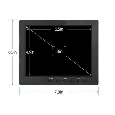 Hopestar 8 polegadas LCD CCTV Monitor com BNC, AV, HDMI e USB Input