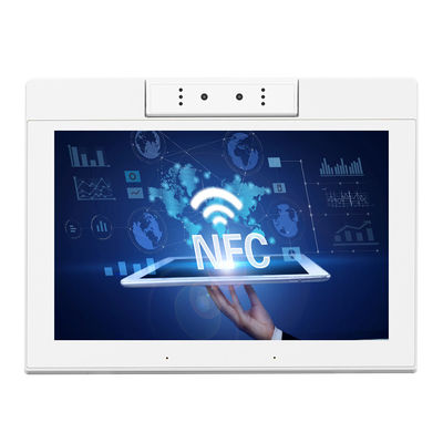 10.1 polegadas em forma de L RK3566 POE NFC Android 11 Tablet Pc Desktop Tablet de Pedido de Restaurante Branco com câmera dupla