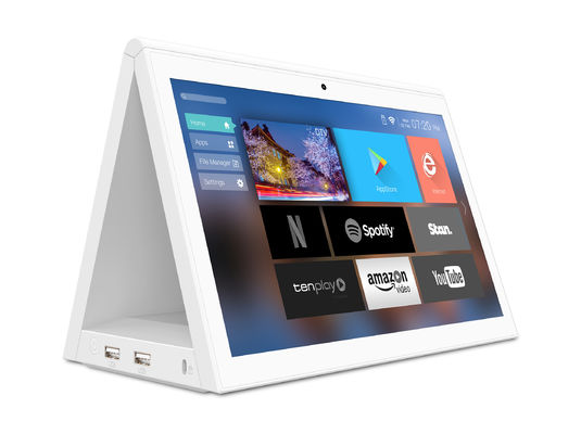 White RK3288 desktop em forma de L 10,1 polegadas Android Tablet Pc POE NFC touch dual screen Restaurante pedindo quiosque POS tablets