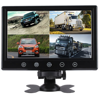 Monitor LCD HD de 9 polegadas para carro com 4 entradas de vídeo, ideal para ônibus e caminhões