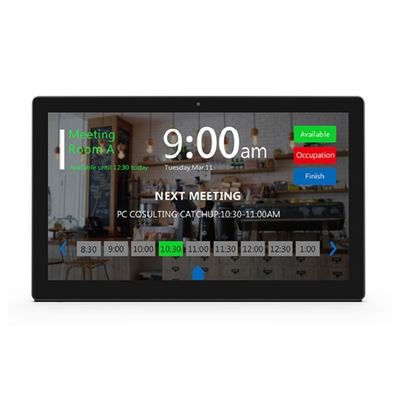 10.1-inch NFC POE Tablet Android montado na parede com LED Light Bar para salas de reuniões
