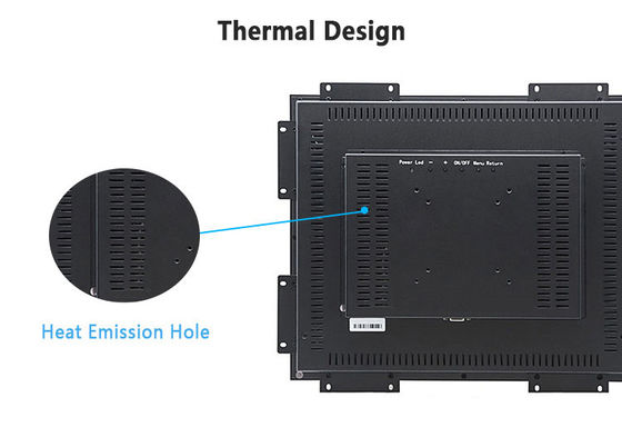 Monitor Tátil de Moldura Aberta Embutido Industrial para Integração de Sistemas