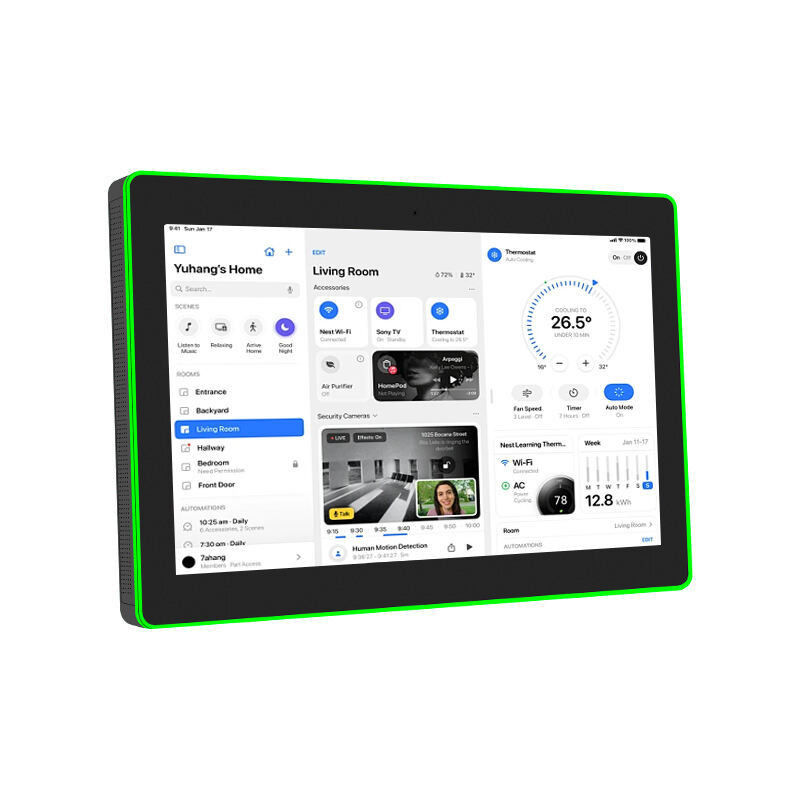 13.3 Inch Wall Mounted Conference Room Tablet NFC/RFID POE Commercial Android Tablet Surrounding Led Light