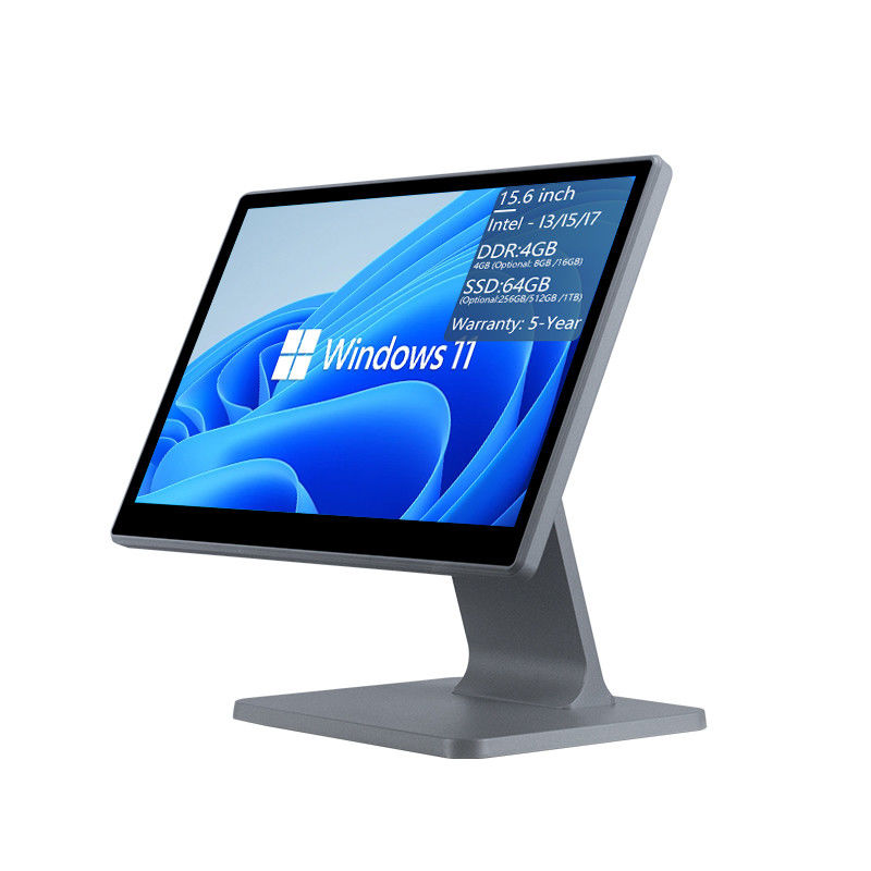 Memória DDR3 de 4GB Terminal de Ponto de Venda POS de 15,6 polegadas para Restaurante Tudo-em-Um Máquina POS Touch Sistemas POS Win