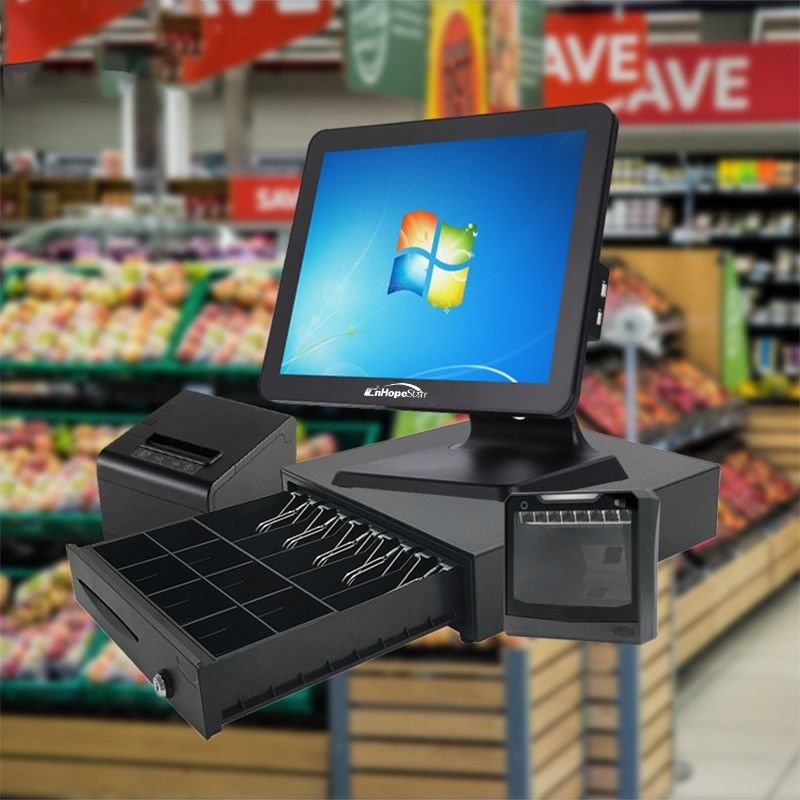 Impressora de transferência térmica e visor do cliente para pagamentos em dinheiro sem problemas no sistema POS do shopping mall