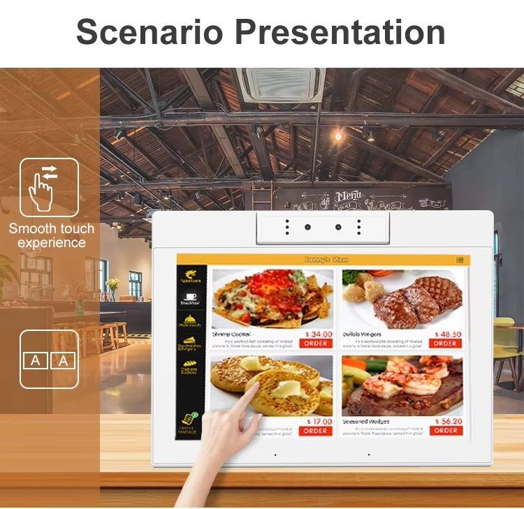 desktop 10,1 polegadas em forma de L Android tablet pc wifi NFC touch screen quad core smart office kiosco de autoatendimento uso empresarial