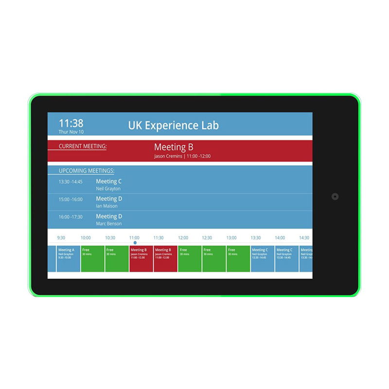Tablet PC Android POE de montagem na parede de 15,6 polegadas RK3566 com luz LED para sistema de agendamento de salas de conferência