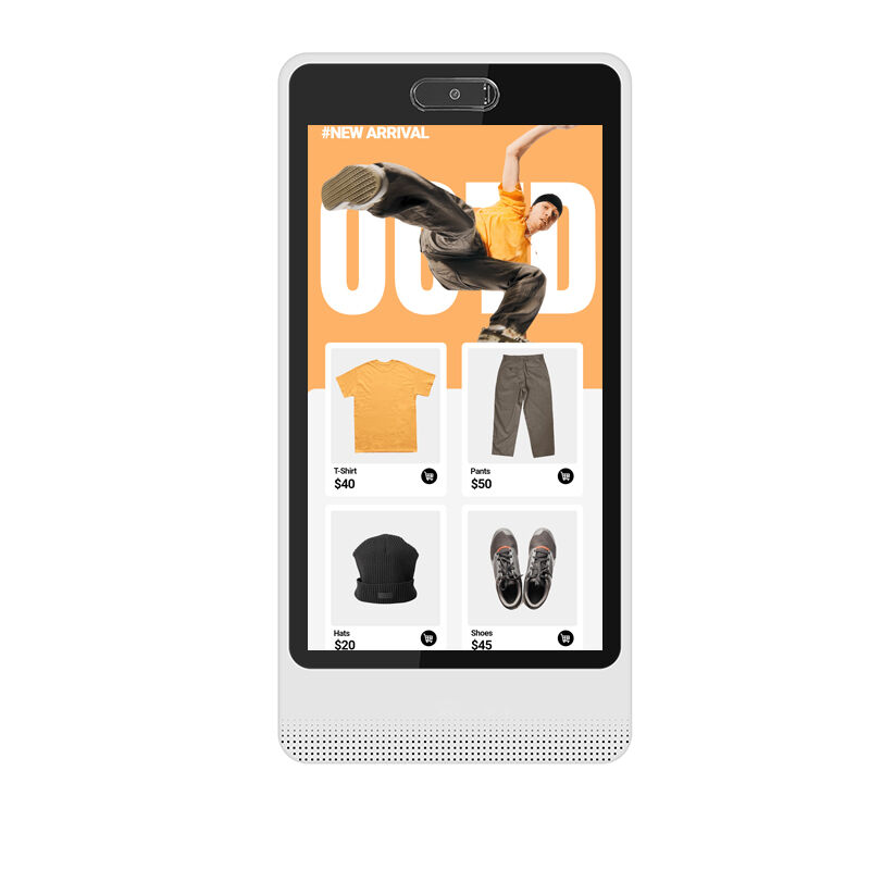 Display de pôster com tela sensível ao toque de sinalização digital AI Android 14 de 32 polegadas para interiores, montagem na parede, SDK, Humano Virtual, Loja, Hotel