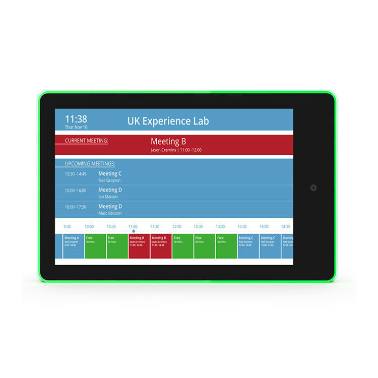 10.1 polegada Sala de Conferências Android Tablet RK3399 NFC POE Sala de Reuniões Agendador Tablet PC com luz LED
