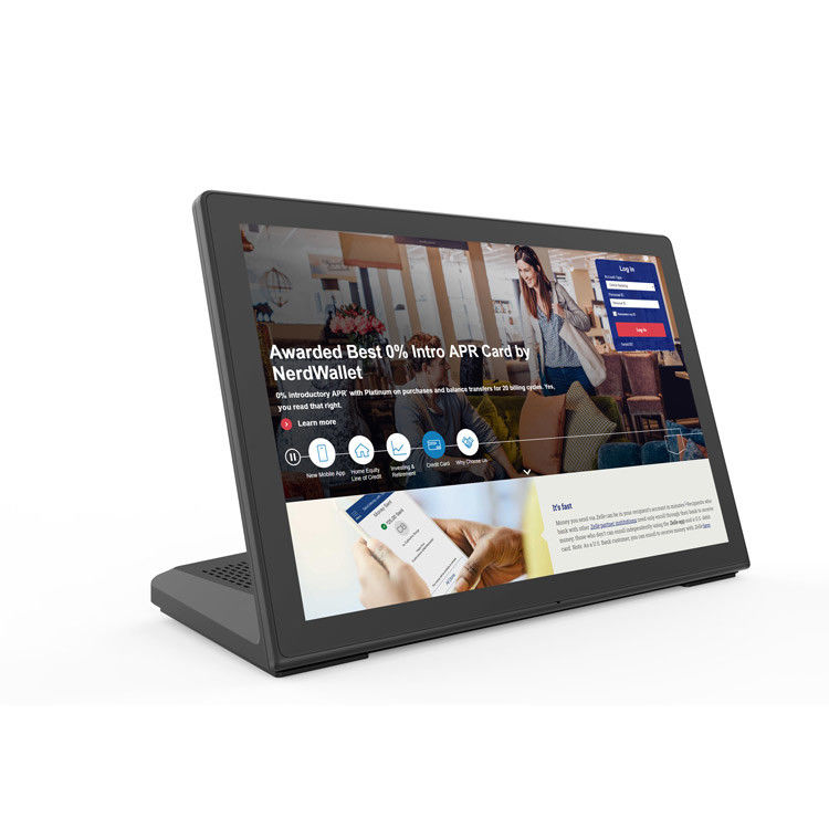 Tablet Android de 8 polegadas em forma de L com tela sensível ao toque IPS e Quad Core RK3288 para uso comercial montado na parede