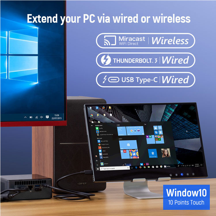 Hopestar 15,6 polegadas Ultra-Slim Full HD IPS touch screen monitor para uso comercial e industrial