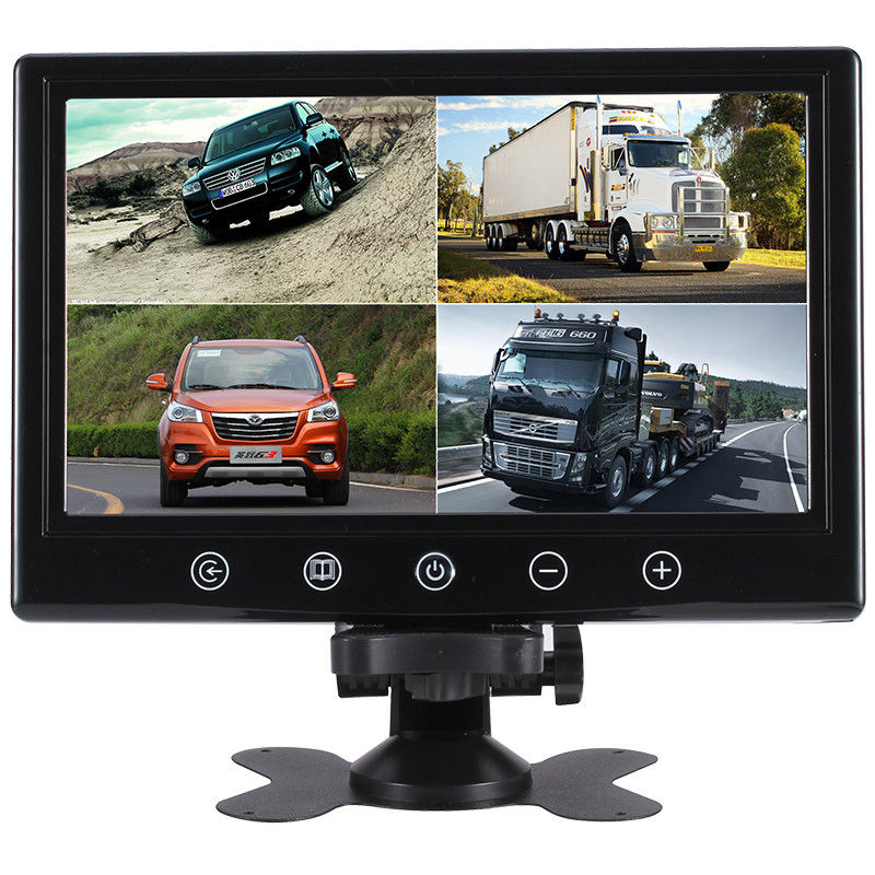 Monitor LCD HD de 9 polegadas para carro com 4 entradas de vídeo, ideal para ônibus e caminhões