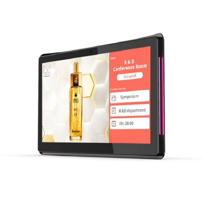10.1-inch NFC POE Tablet Android montado na parede com LED Light Bar para salas de reuniões