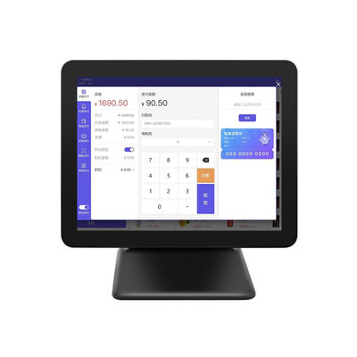 Novo Design 15 Inch 60Hz Desktop Pos Terminal 8+256GB N100 CPU Retail Pos Caixa registradora com impressora e scanner